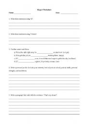 English Worksheet: Mega Worksheet