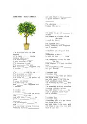 English Worksheet: Fill in the Blanks: Lemon tree- Fools Garden