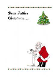 English Worksheet: Dear father christmas