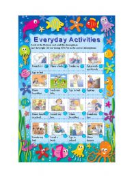 English Worksheet: Everyday Activities