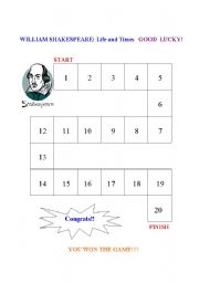 English Worksheet: Willian Shakespeare: Works and life 