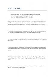 English Worksheet: Leaving the city