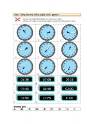 English Worksheet: The Time