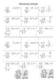 English worksheet: Matematikcalisma