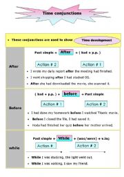 Conjunctions of time(after - before - while - since - when - until