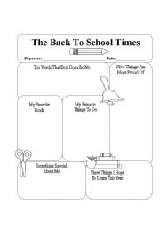 English Worksheet: The back to school l times