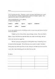 English worksheets How to divide words between consonants