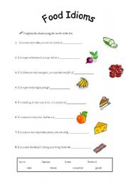 English worksheet: Food Idioms