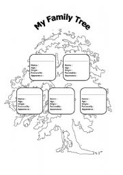 My Family Tree - ESL worksheet by Emy Lee