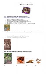 English worksheet: History of Chocolate