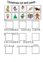 English Worksheet: Christmas for beginners