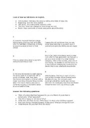 English Worksheet: Story Order