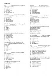 English Worksheet: modals