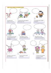 English Worksheet: what did they exactly say?
