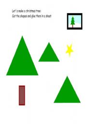 English Worksheet: Lets make a Christmas tree