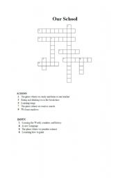 English Worksheet: puzzle about school