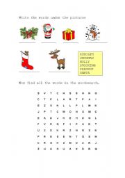 English worksheet: winter - easy, preschool