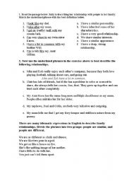 English worksheet: Relationship 