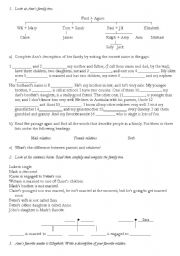 English Worksheet: FAMILY TREE