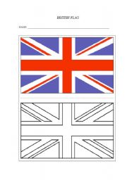 English Worksheet: British Flag