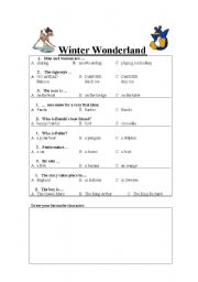 English worksheet: Winter Wonderland (Christmas)