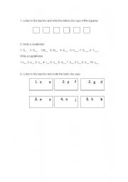 English Worksheet: letters