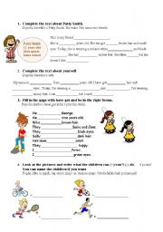 English Worksheet: have got, be, sport, clothes