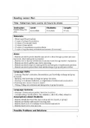 English Worksheet: reading