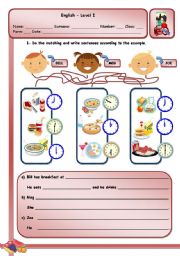 English Worksheet: FOOD AND DRINKS - PART II