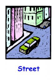 English Worksheet: street