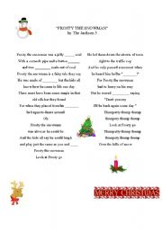 Frosty the snowman - a song for Christmas and winter time.