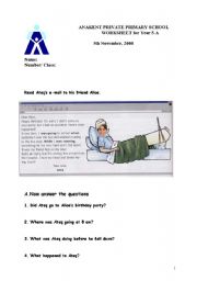 English worksheet: simple present tense