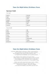 English Worksheet: Twas the Night Before Christmas