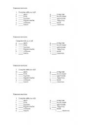 English worksheet: A and AN