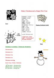 English worksheet: Basic information about Christmas