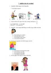 English Worksheet: sbs questions for the 7th classes