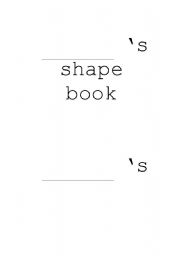 English worksheet: Shape Book