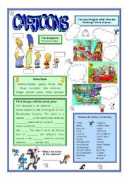 visual literacy cartoon analysis esl worksheet by