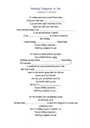English worksheet: Nothing compares to you (song)