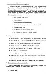 English Worksheet: present continuous vs present simple