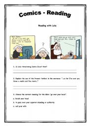 English Worksheet: Comics - Reading Activity 8 (2 pages)