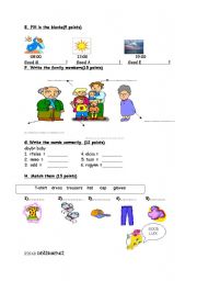 English Worksheet: worksheet for kids 2