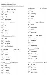 English Worksheet: Present tense quiz