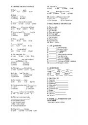 English Worksheet: quiz for starters