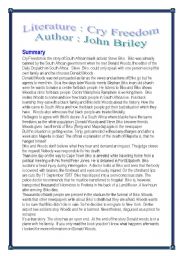 English Worksheet: Cry Freedom - analysis book (4 pages)