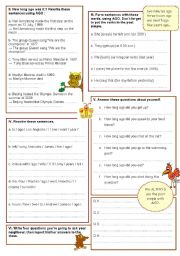 English Worksheet: I started to learn English 2 years ago. 2nd part