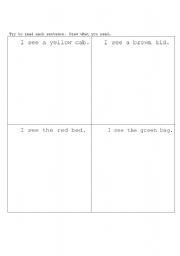 English Worksheet: Read and Draw
