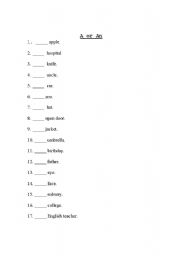 English Worksheet: Same and Any