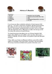 English Worksheet: History of Chocolate