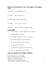 English Worksheet: adverbs of frequency